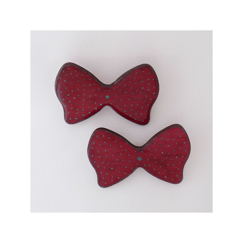 Barrettes noeud papillon rouge Barrettes noeud papillon rouge