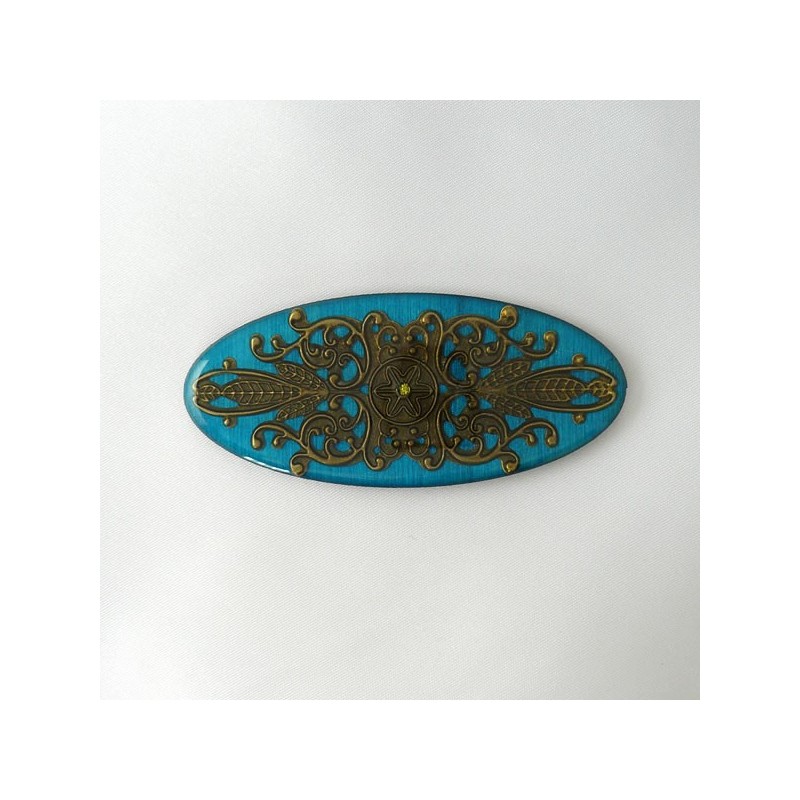 Broche originale, bijou fantaisie style inca filigrane, bijou très léger sur bois Broche originale, bijou fantaisie style inca filigrane, bijou très léger sur bois