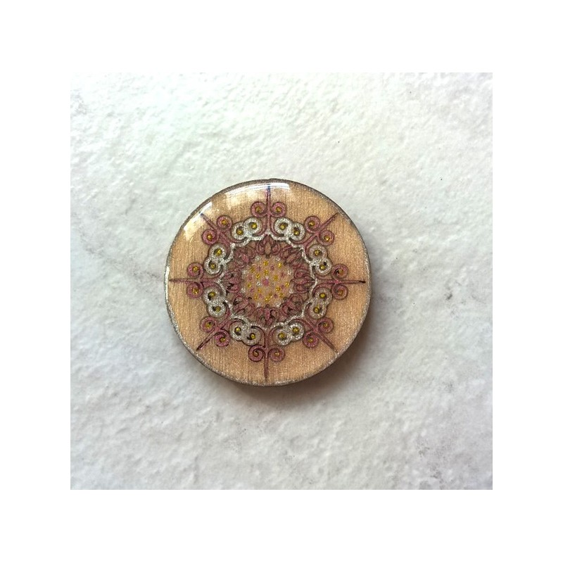 Broche romantique décor baroque, bijou de création original, broche originale décorée à la main Broche romantique décor baroque, bijou de création original, broche originale décorée à la main