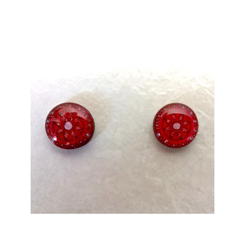 Puce d'oreille soleil rose, oreille non percée, bijou de créateur Puce d'oreille soleil rose, oreille non percée, bijou de créateur