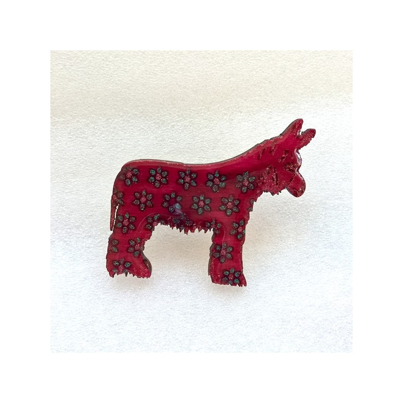 Broche originale âne Baudet du Poitou rose broche enfant ou adulte Broche originale âne Baudet du Poitou rose broche enfant ou adulte