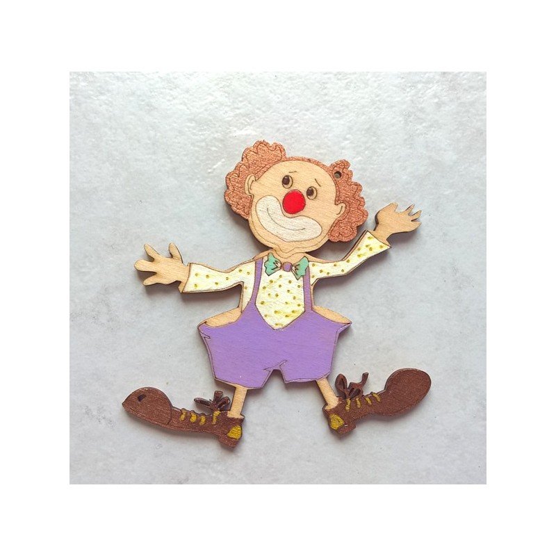 Clown en bois peint à la main Clown en bois peint à la main