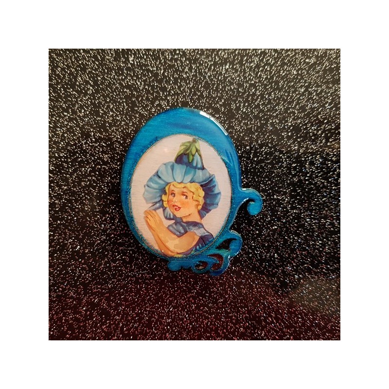 Broche artisanale romantique femme fleur turquoise fabrication française bijou artisanal Broche artisanale romantique femme fleur turquoise fabrication française bijou artisanal
