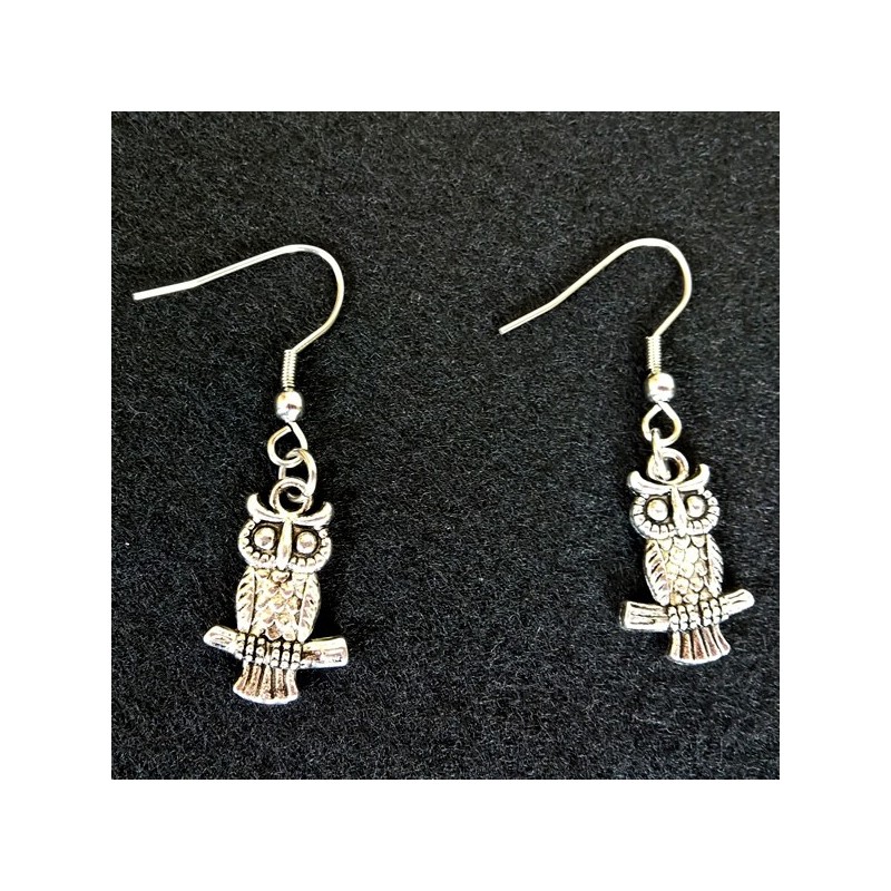 boucles d oreille animaux chouette enfant ou adulte, peut être montée pour oreille non percée boucles d oreille animaux chouette enfant ou adulte, peut être montée pour oreille non percée