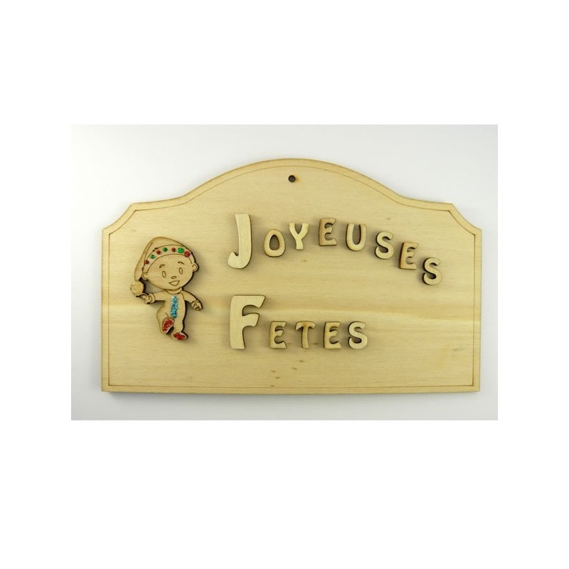 Plaque décorative Joyeuses fêtes Plaque décorative Joyeuses fêtes