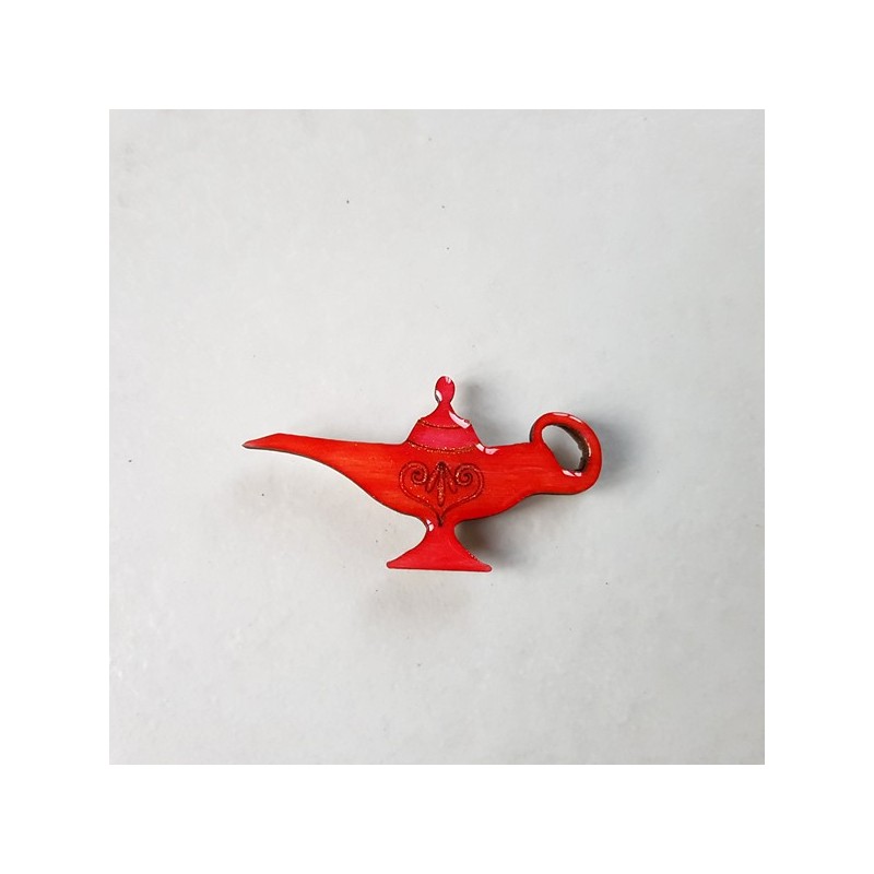 Magnet forme lampe d'aladin rouge Magnet forme lampe d'aladin rouge