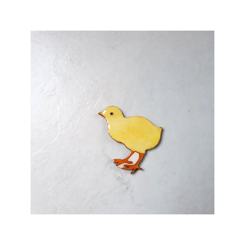 Magnet de collection poussin jaune paille, décor réalisé à la main fabrication française Magnet de collection poussin jaune paille, décor réalisé à la main fabrication française