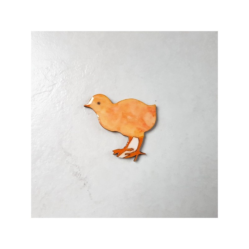 Magnet de collection poussin jaune orangé Magnet de collection poussin jaune orangé