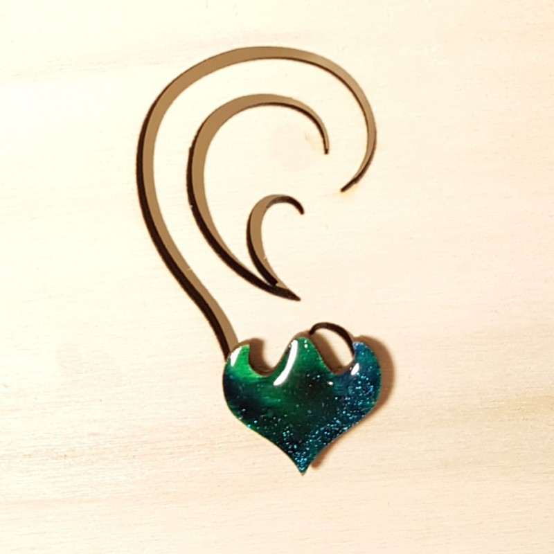 Paire de Puce d'oreille envol d'oiseau décor original du plus bel effet Paire de Puce d'oreille envol d'oiseau décor original du plus bel effet
