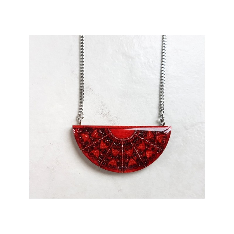 collier femme pendentif baroque rouge collier femme pendentif baroque rouge